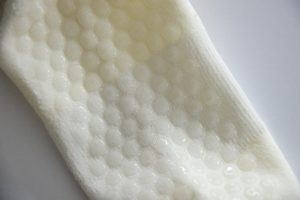 Cream Grip Sock