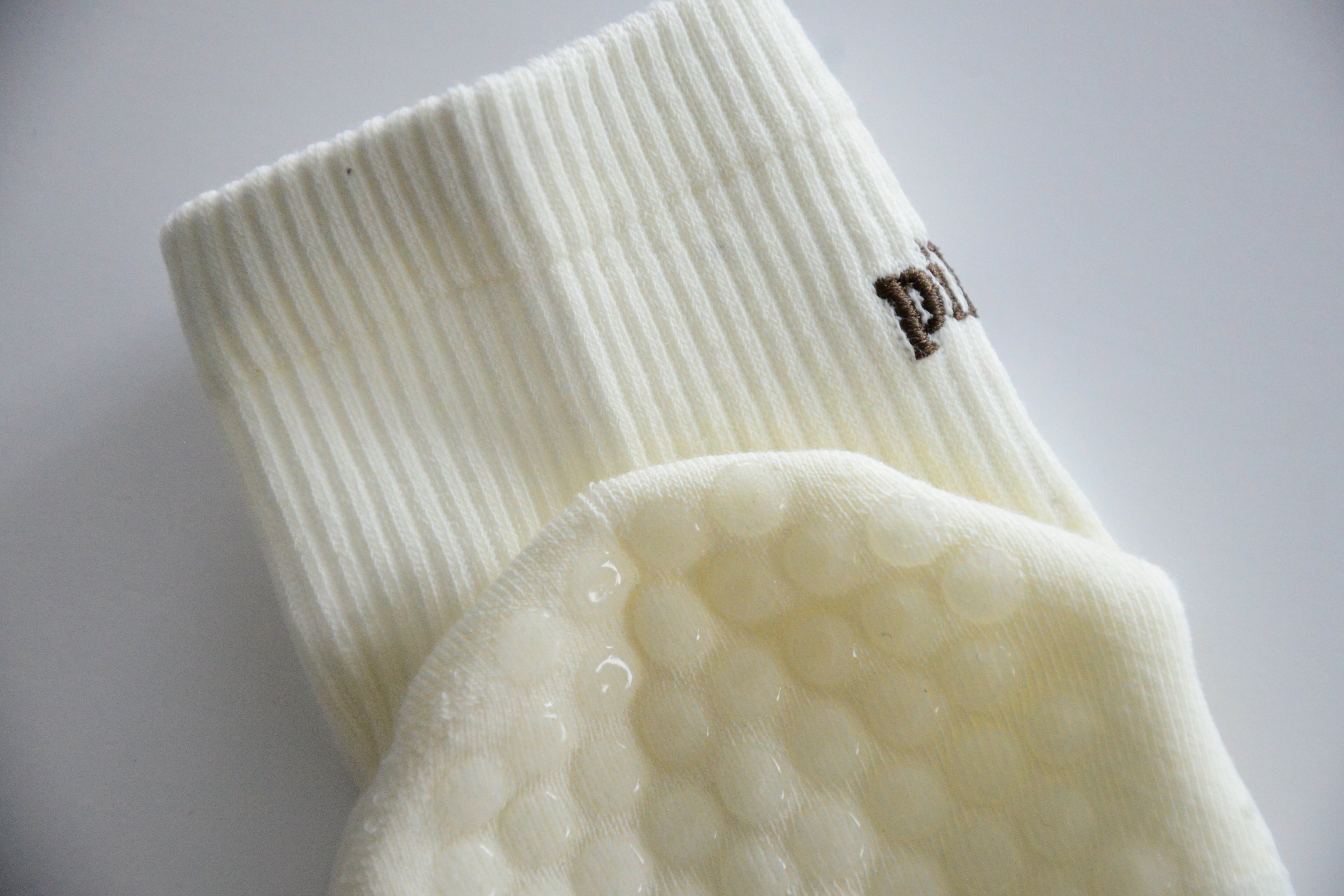 Cream Grip Sock