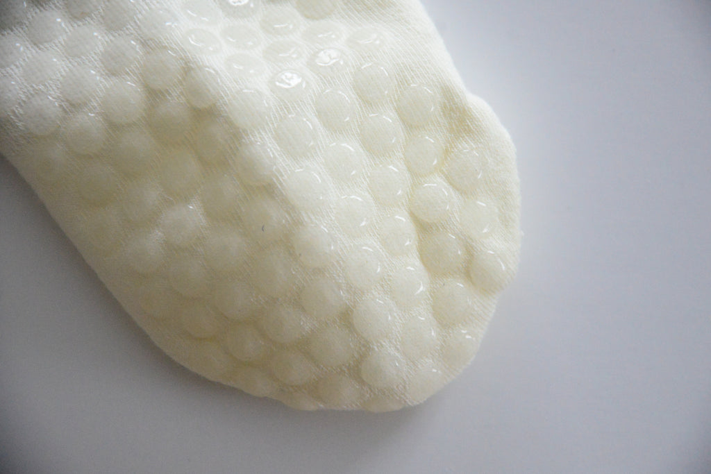 Cream Grip Sock